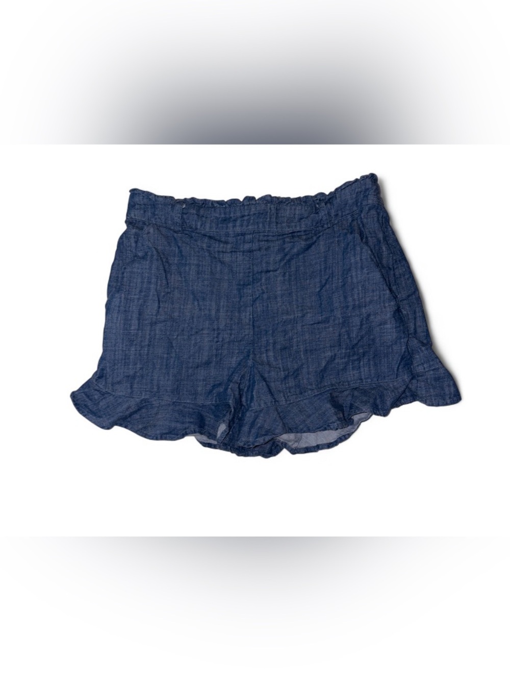 bp Navy Blue High-Waist Ruffle Hem Shorts